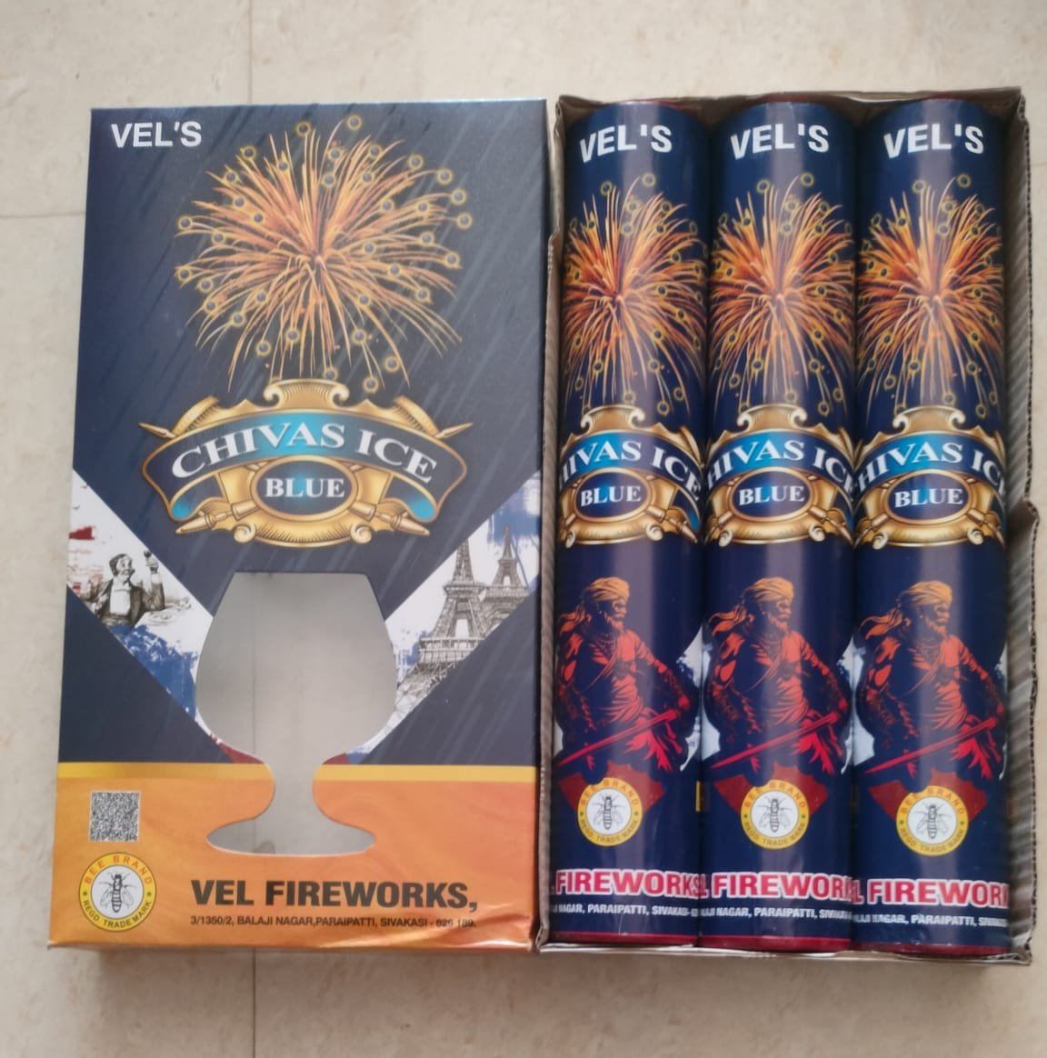 2 " INCH CHIVAS ICE BLUE ( 1 BOX 3 PCS)