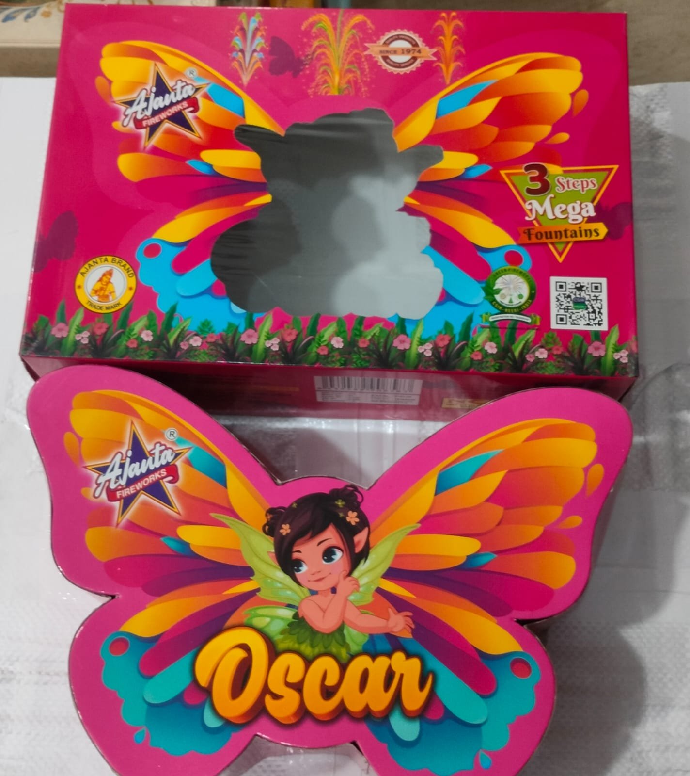 OSCAR (3 Steps Crackling Multicolor Toy Fountain )