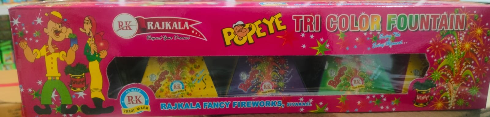 POPEYE TRI COLOUR FOUNTAIN 5 PCS